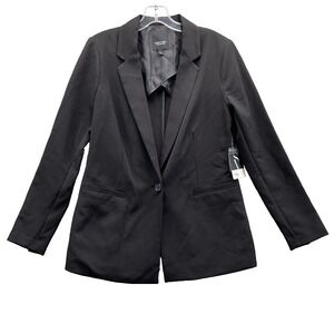 Simply Vera Wang Blazer Women's Small Black Corpcore Business Formal Office 90's